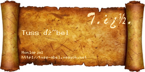 Tuss Ábel névjegykártya